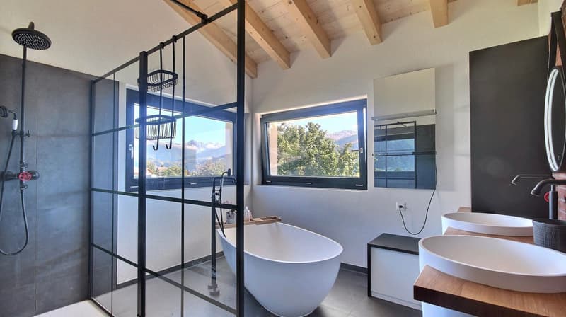 Villa eccezionale a Lens - Vista impareggiabile sul lago di Louché (12)