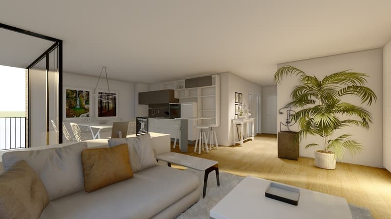 Le Carré de France: Lot 10 - 2.5 rooms new in the heart of Sion (6)
