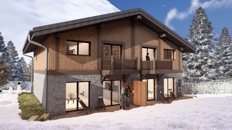 CHAMONIX-MONT-BLANC - SEMI-CHALET WITH 3 BEDROOMS, TERRACE AND GARDEN (5)
