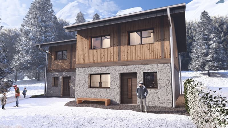 CHAMONIX-MONT-BLANC - SEMI-CHALET WITH 3 BEDROOMS, TERRACE AND GARDEN (3)