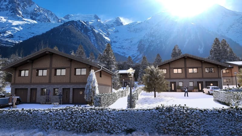 CHAMONIX-MONT-BLANC - SEMI-CHALET WITH 3 BEDROOMS, TERRACE AND GARDEN (12)
