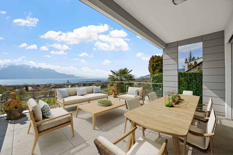 CHAILLY-SUR-MONTREUX - VILLA A SCHIERA ECCEZIONALE 7,5 LOCALI - VISTA LAGO (1)