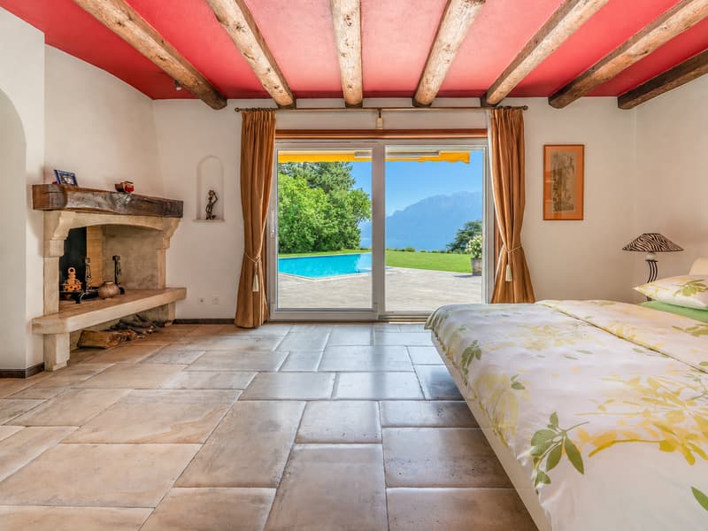 CHEXBRES - MAISON DE MAÎTRE AVEC PISCINE, VUE LAC & APPARTEMENT (10)