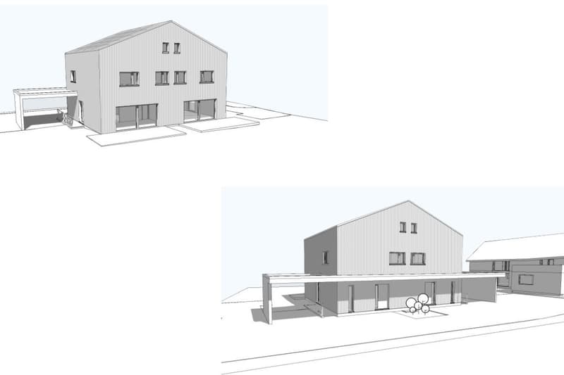 Projet 2 villas neuves Minergie P avec permis de construire (2)
