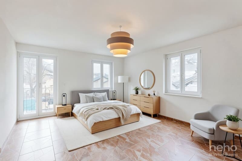 Spacious renovated duplex of 160 m² in the heart of the village of Riddes (4)