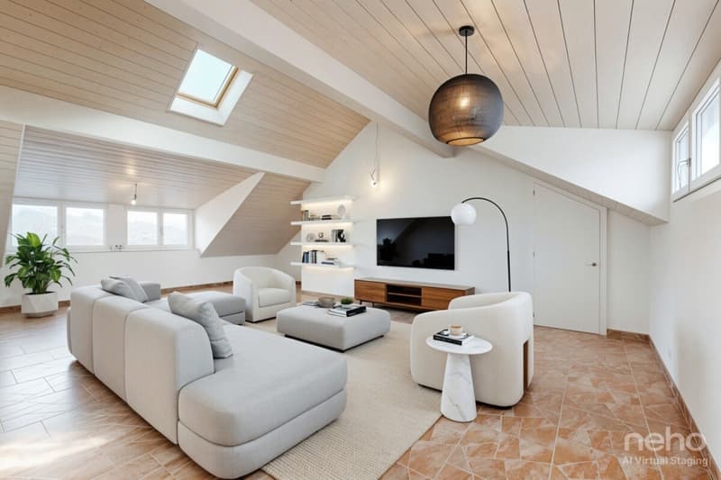 Spacious renovated duplex of 160 m² in the heart of the village of Riddes (3)