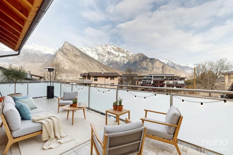 Spacious renovated duplex of 160 m² in the heart of the village of Riddes (10)