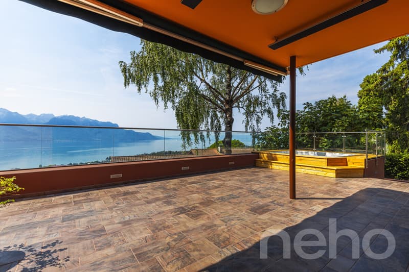 Villa d?Exception à Chernex, Montreux : Vue Panoramique du lac Léman (4)