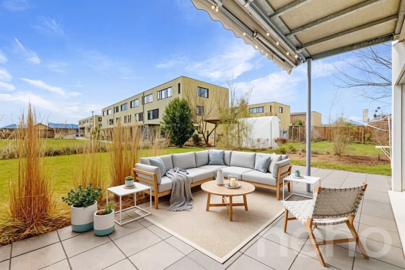 Casa a schiera familiare con giardino e vista sul Niesen (11)