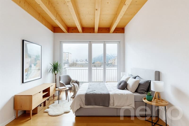 Casa a schiera familiare con giardino e vista sul Niesen (10)