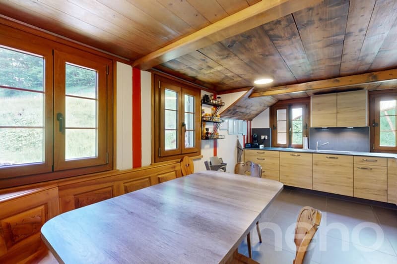 Authentic renovated chalet - large plot of land by the river (4)