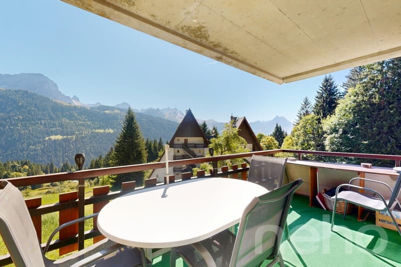 Gryon - 2 Bedroom Apartment - View of the Muverans and Dents du Midi (4)