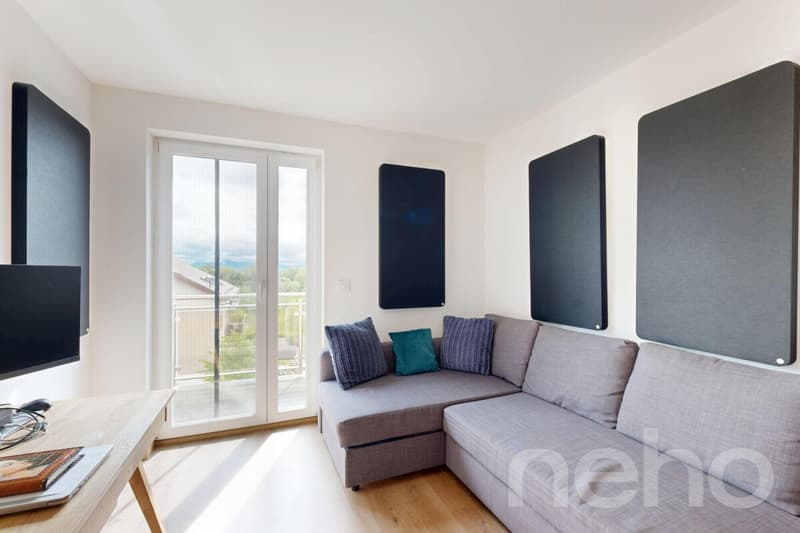 Contemporary attic apartment with large balcony and unobstructed view (9)