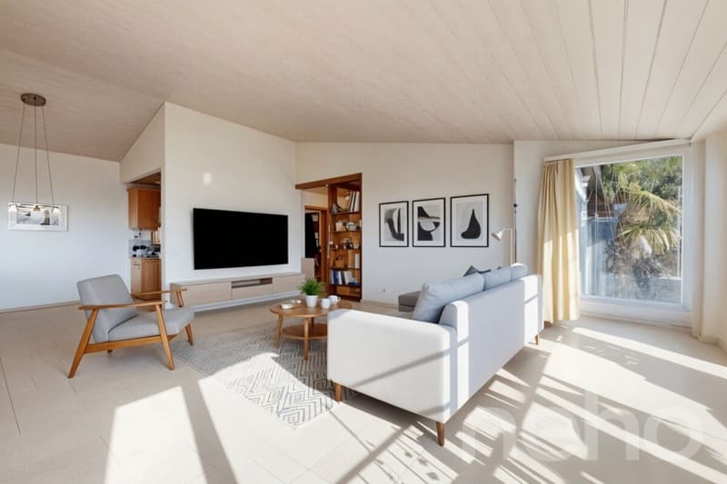 Family paradise on the south slope with a far-reaching view and building land (2)