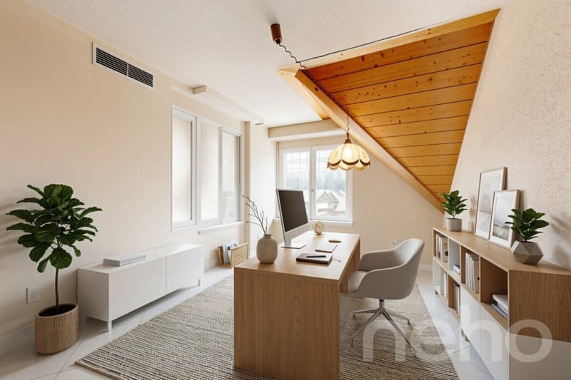 Charming attic apartment with gallery and far-reaching views into the green (5)