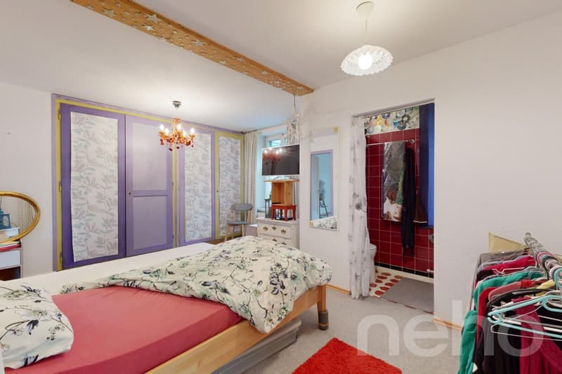 Schlafzimmer im Obergeschoss mit eigener Nasszelle