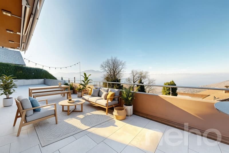 Superbe maison individuelle avec vue panoramique sur le lac à Blonay (9)