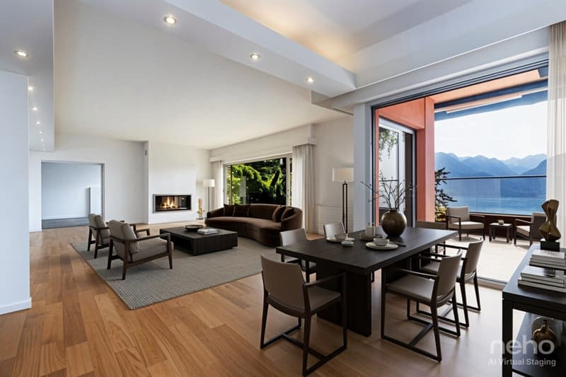 Villa de standing avec vue panoramique à 180 sur le lac Léman (2)