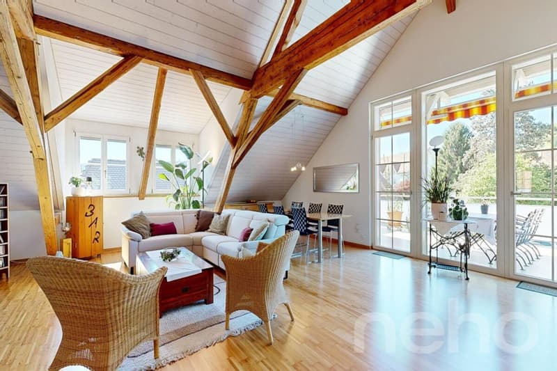 Appartement mansardé charmant et spacieux avec grand balcon (1)