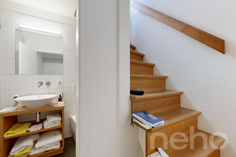 Charming studio with visible wooden beams at Wettsteinplatz (2)