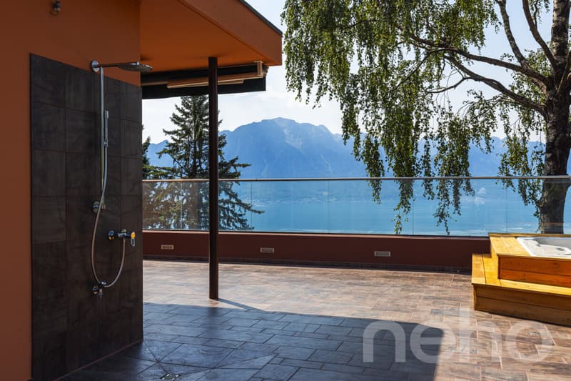 Villa de standing avec vue panoramique à 180 sur le lac Léman (8)