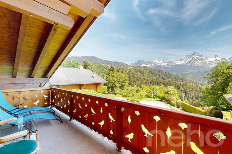Bel appartement avec mezzanine et vue panoramique ? Chesières, Villars (1)
