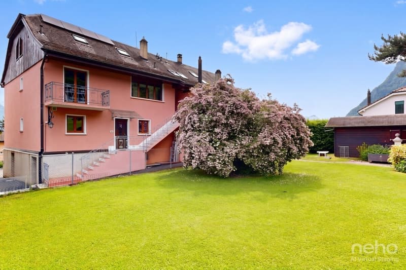 Le Bouveret: Mehrfamilienhaus - Charme eines Dorfes und Aussicht (1)