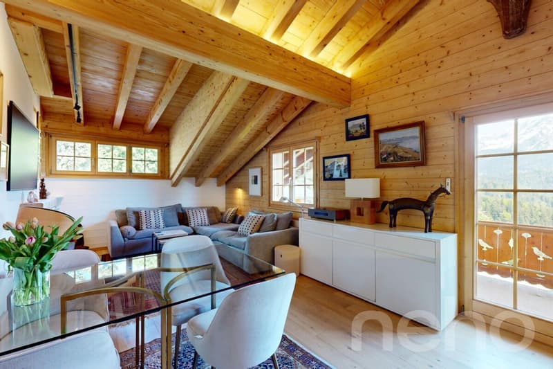 Bel appartement avec mezzanine et vue panoramique ? Chesières, Villars (4)