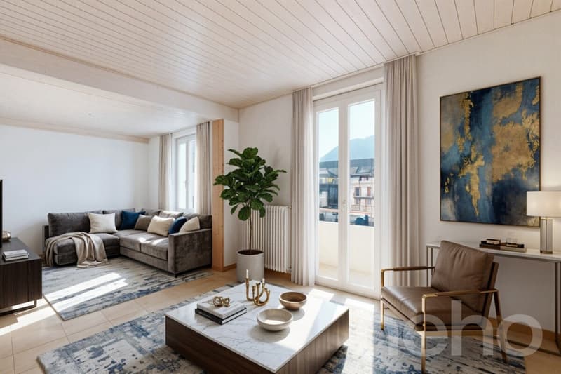 Casa ad Aigle con 2 appartamenti, vista libera e grande potenziale (7)