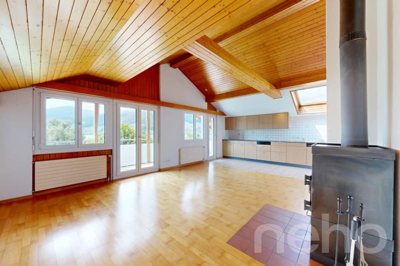 Appartement mansardé charmant avec vue sur le lac et deux balcons (3)