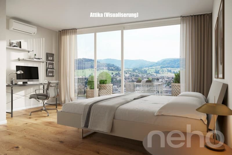 Casa a schiera con attico, giardino e vista panoramica (3)
