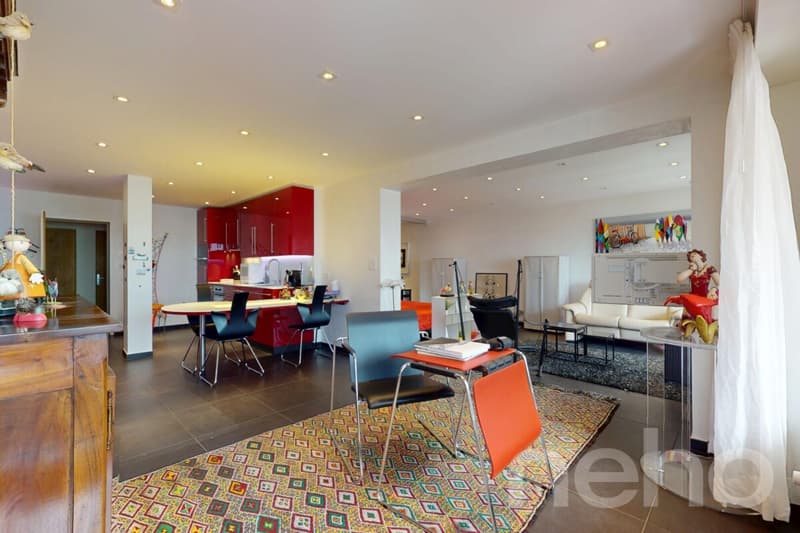 Apartment completely renovated in the center of Champéry, panoramic view (5)