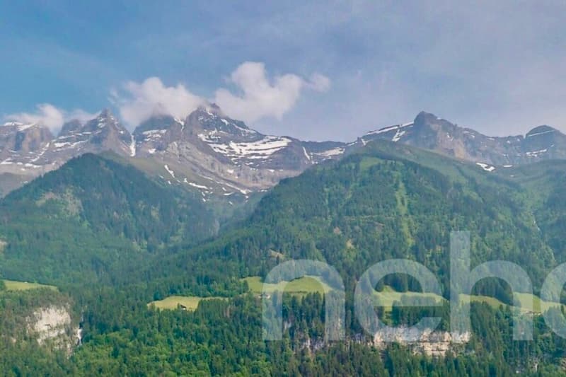 Apartment completely renovated in the center of Champéry, panoramic view (2)