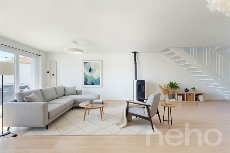 Spacieux duplex en attique ? Volume et confort contemporain (3)