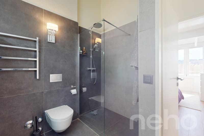 Spacieux duplex en attique ? Volume et confort contemporain (10)