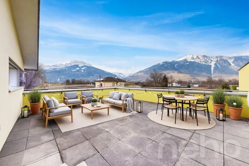Contemporary villa with a view of the Dents du Midi and unique potential (2)