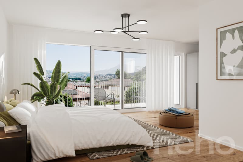 Neubau-Doppelhaushälfte mit Dachterrasse und Fernsicht (2)
