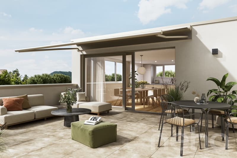 Neubau-Doppelhaushälfte mit Dachterrasse und Fernsicht (3)