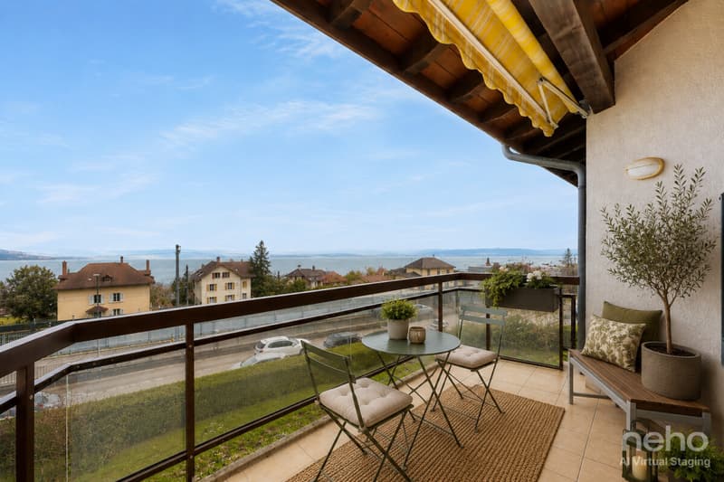 St Blaise: Top floor with lake view, mezzanine and beautiful volumes (3)