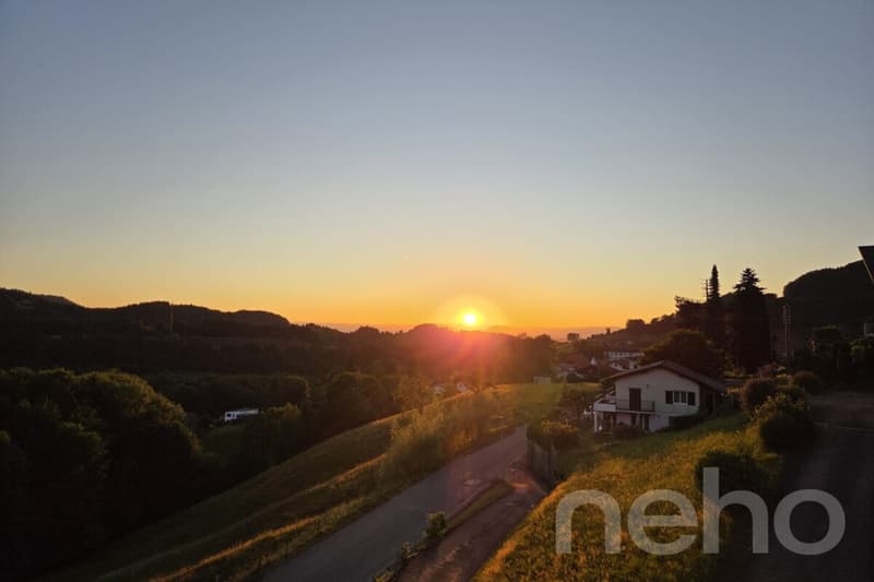 Wohnen mit Aussicht - stilvolle Terrassenwohnung in Plasselb (12)