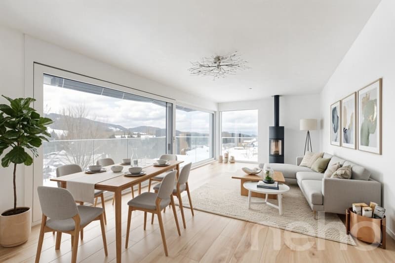 Wohnen mit Aussicht - stilvolle Terrassenwohnung in Plasselb (4)