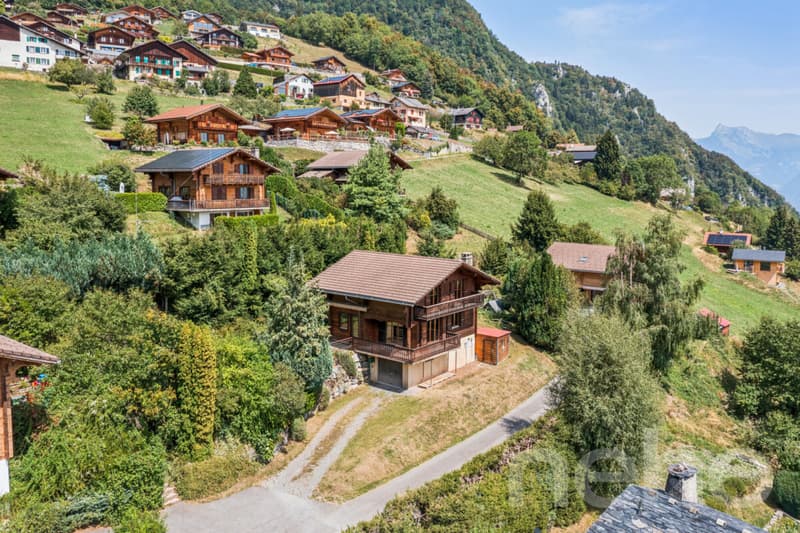 Chalet à Miex : calme absolu et vue panoramique sur les montagnes (1)