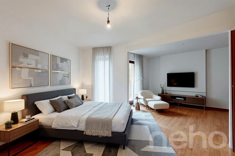 Appartement avec panorama sur le lac et les Alpes, proche du centre (8)
