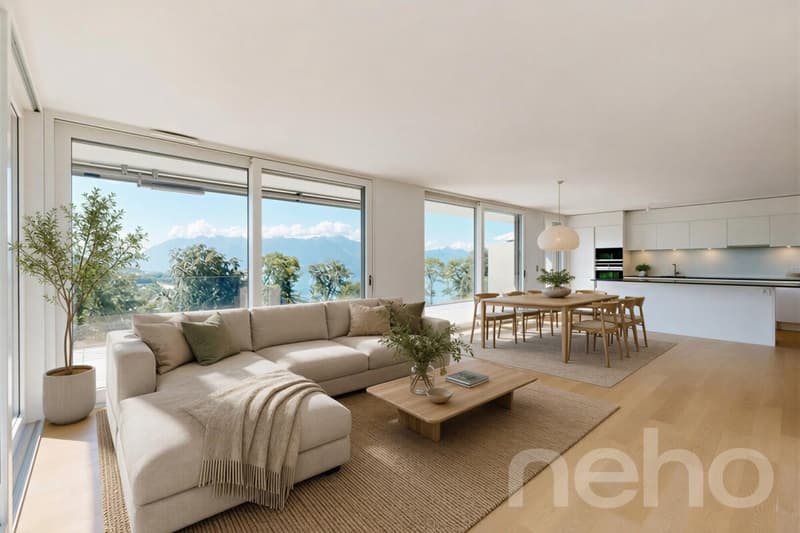 Appartement d'exception avec vue panoramique sur le lac et les Alpes (2)