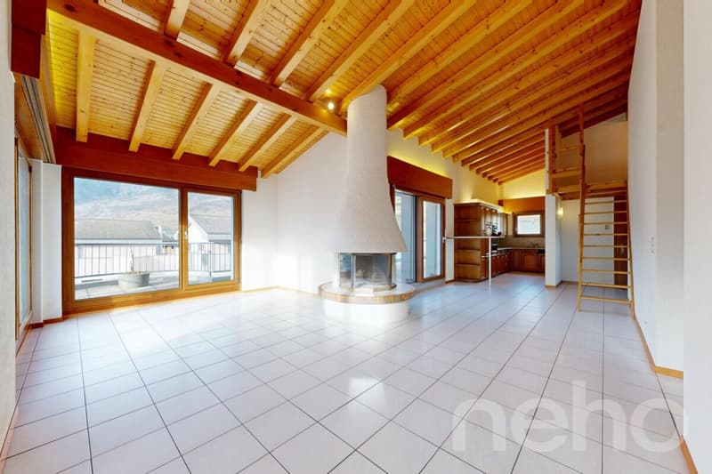 Attique 4 pièces au coeur de Conthey - Terrasses généreuses (1)