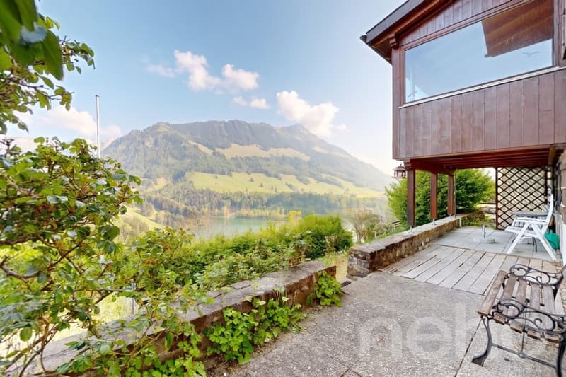 Charment chalet avec vue panoramique sur le lac de Montsalvens (1)