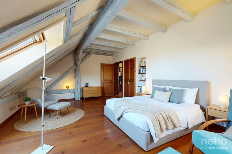 DUPLEX DE CHARME AVEC GRAND POTENTIEL D?AMÉNAGEMENT À SOTTENS (5)