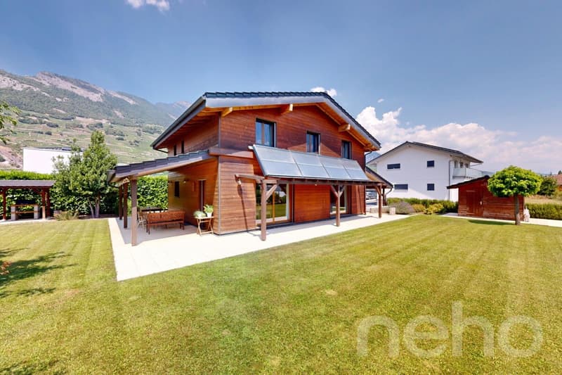 Maison 6.5 avec grande parcelle, jardin et chauffage solaire. (1)
