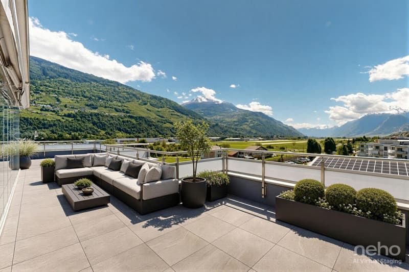 Attique d?exception avec vaste terrasse à Sion (4)