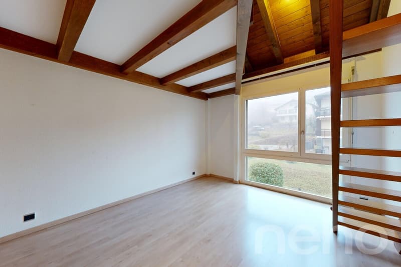 St Blaise: Dernier étage avec vue lac, mezzanine et beaux volumes (9)